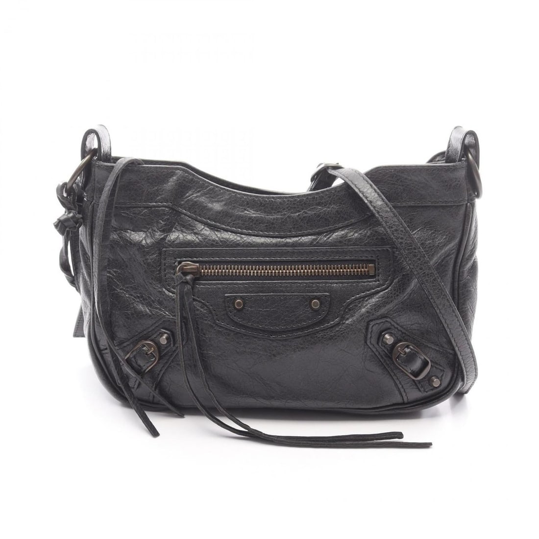 Balenciaga The Hip Shoulder Bag, Leather, Women's, Black, 242803-1000 (1 of 20)