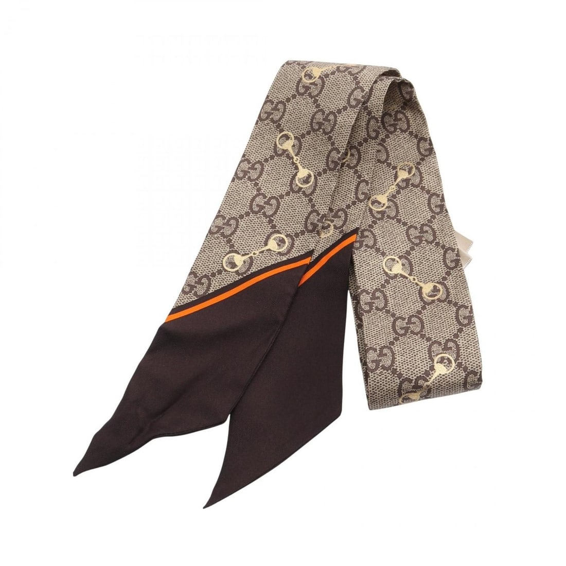 Gucci GG Print Horsebit Silk Neck Bow Scarf for Women in Multicolor (1 of 20)