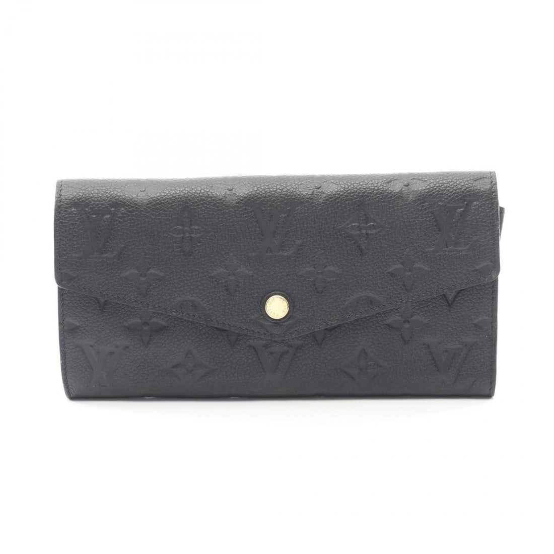 Louis Vuitton Curie's Portefeuille Bi-fold Long Wallet in Monogram Empreinte Leather, Navy Blue, (1 of 12)