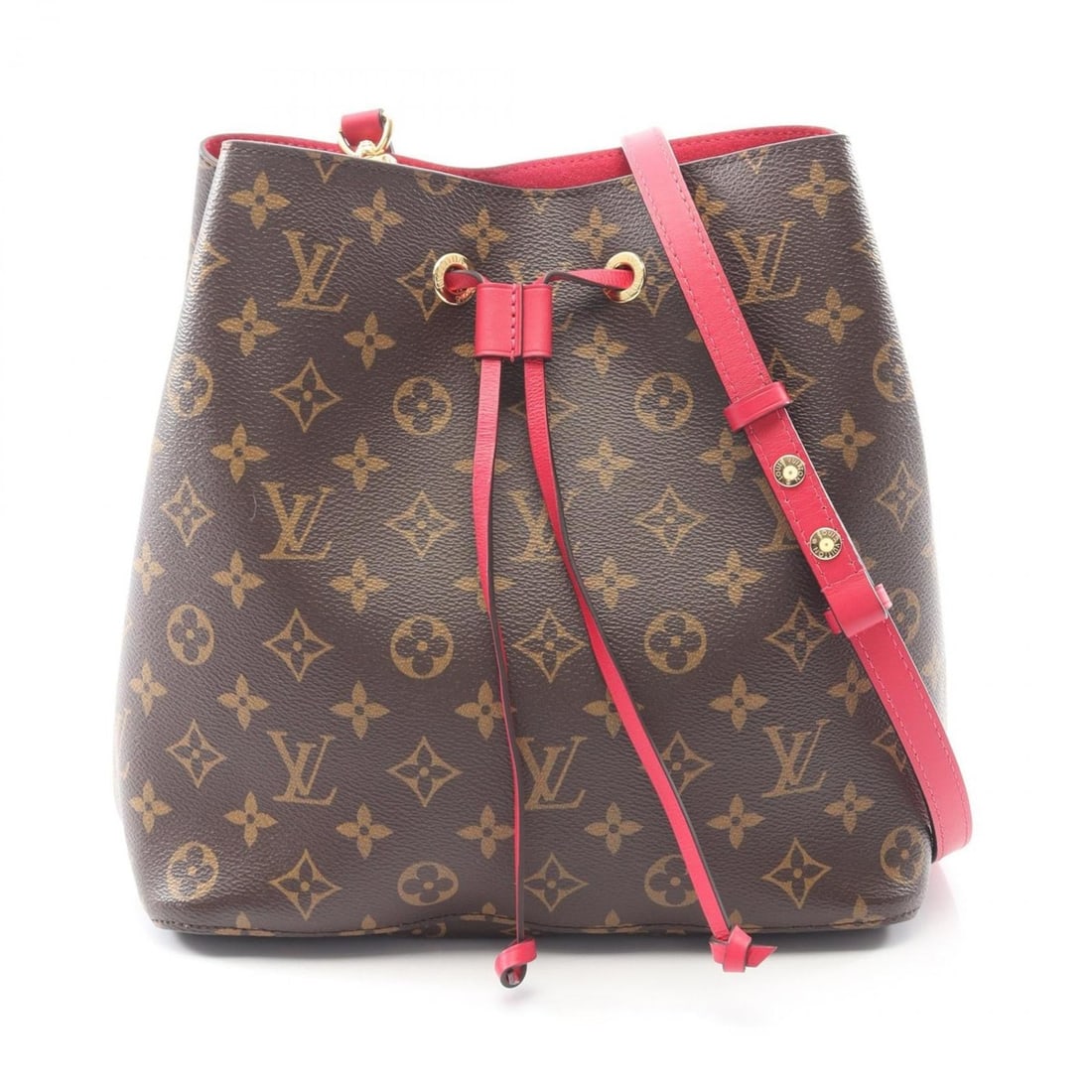 Louis Vuitton NeoNoe Shoulder Bag, Coated Canvas and Leather, Monogram, Women's, Brown Pink, M43570 (1 of 17)