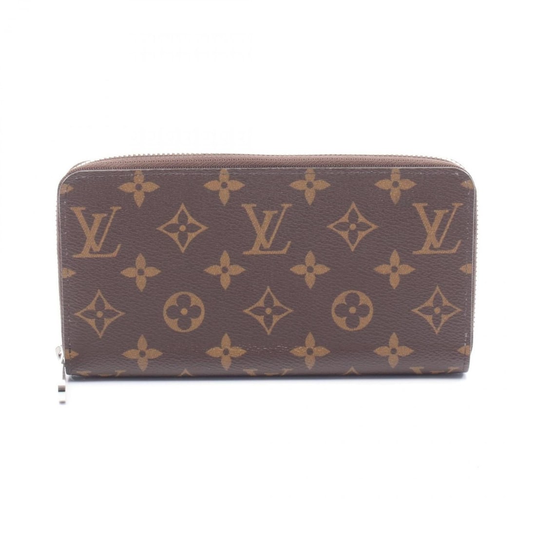 Louis Vuitton Zippy Wallet, Round Long Coated Canvas, Monogram, Women's, Brown, Washed Blue, M11776 (1 of 14)