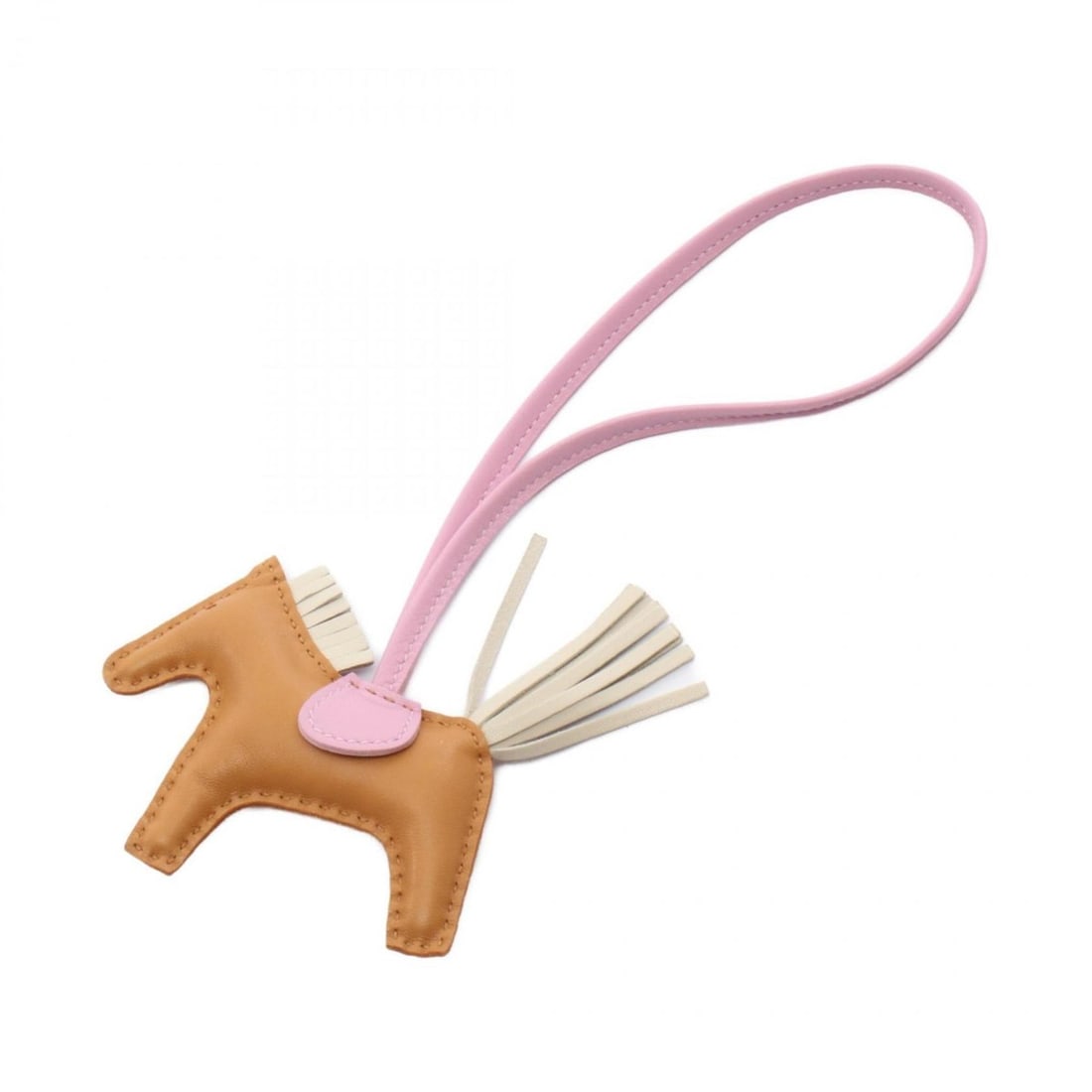 Hermes Hermès Rodeo PM Charm Accessory Leather Anjo Miro Women's Brown, Ivory, Pink, Mauve (1 of 11)