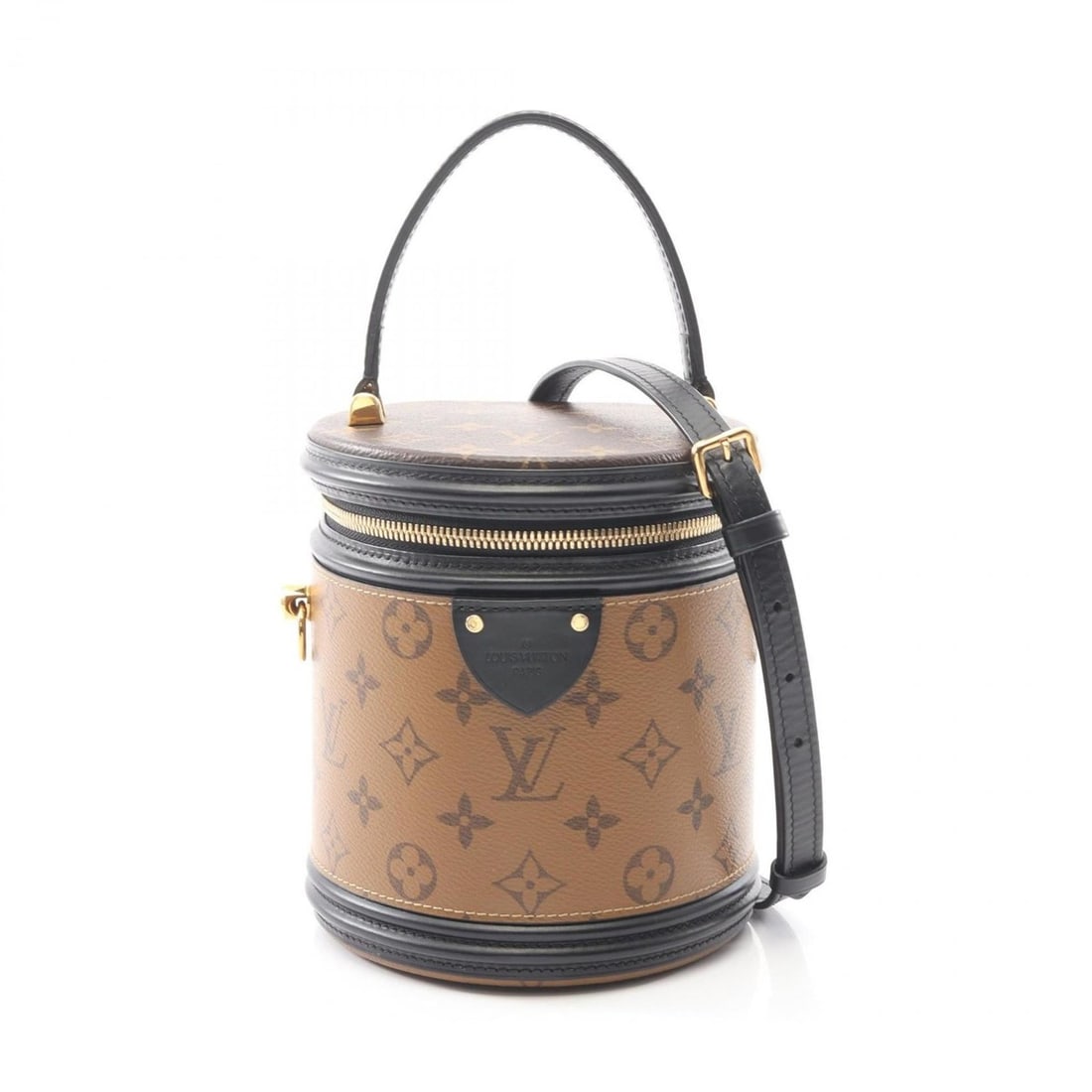 Louis Vuitton Cannes Handbag, Coated Canvas and Leather, Monogram Reverse, Women's, Brown Black,: --- Catalog ---Category: SizeSize (HxWxD): 17cm x 14.5cm x 14cm / 6.69'' x 5.7'' x 5.51''Category: DesignType: HandbagColor: Black, BrownGender: WomenMaterial: Coated canvas , Leather Category: Genera