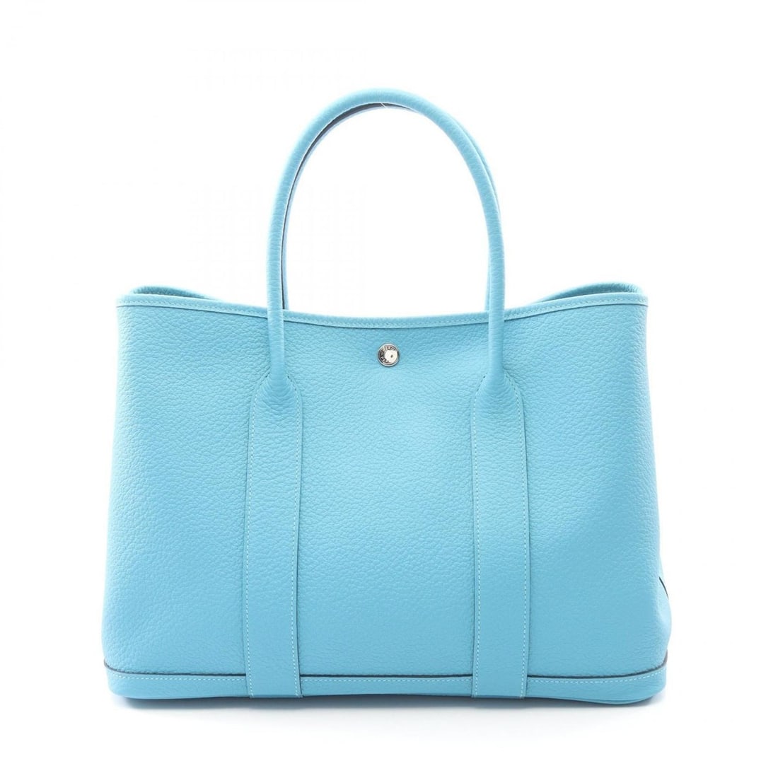 Hermes Hermès Garden Party PM Tote Bag in Vache Country Calfskin Leather, Blue, for Women: --- Catalog ---Category: SizeSize (HxWxD): 25cm x 36cm x 17cm / 9.84'' x 14.17'' x 6.69''Category: DesignType: Tote bagColor: BlueGender: WomenMaterial: Country leather , Leather Hardware Color: Silve