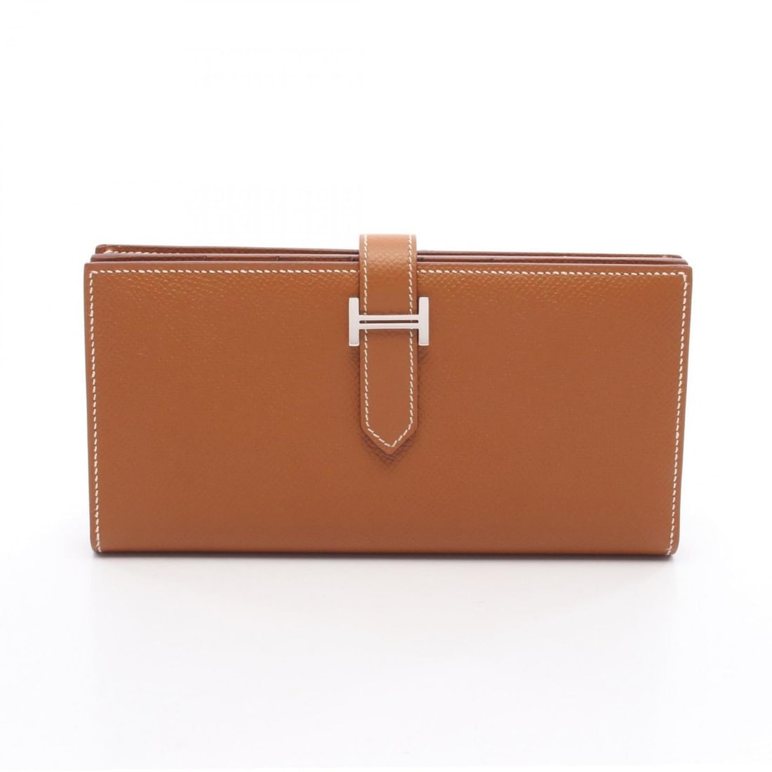 Hermes Hermès Bearn Soufflet Bi-fold Long Wallet in Calfskin Leather (Cowhide) with Epsom Leather, (1 of 9)