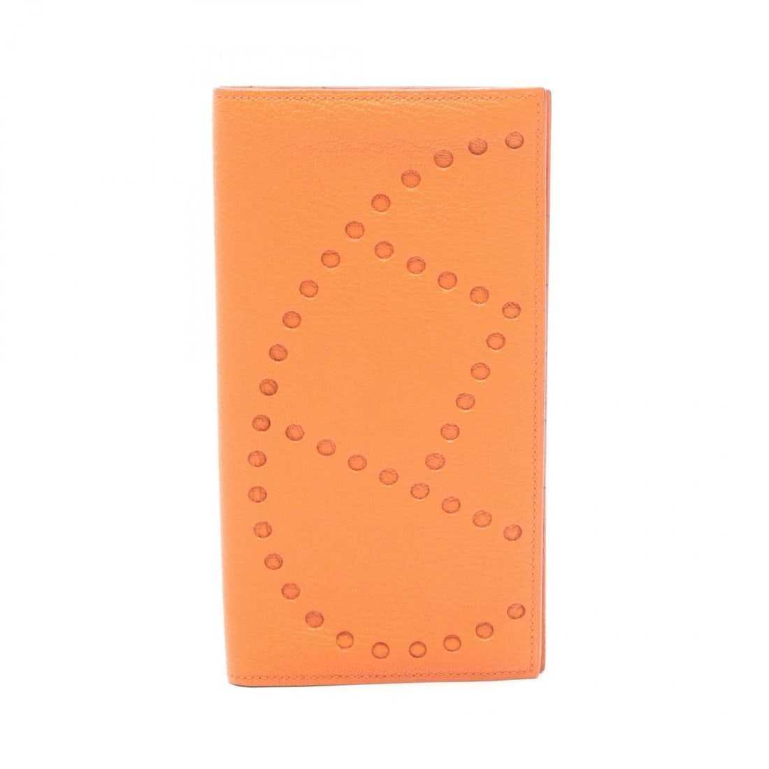 Hermes Hermès Evelyn Long Wallet, Bifold Leather, Chevre, Women's, Orange, 062434CA (1 of 11)
