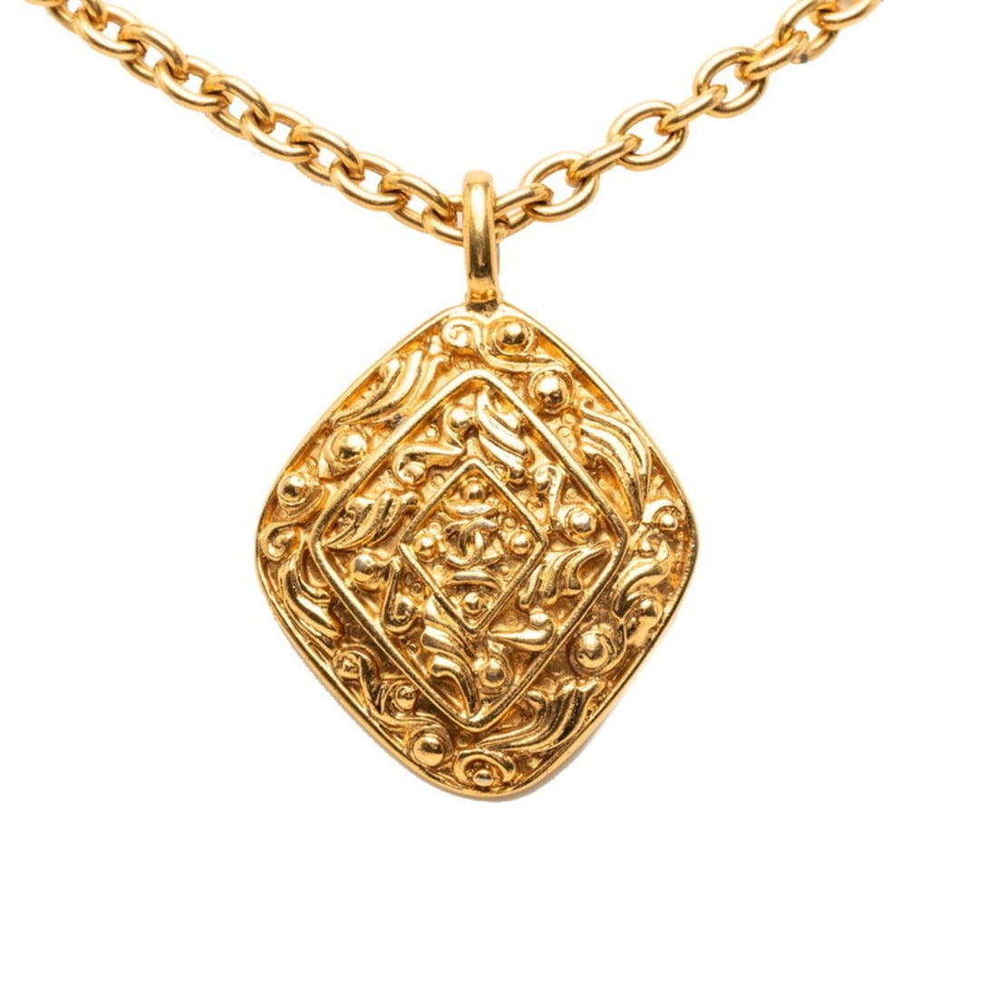 Chanel Coco Mark Chain Pendant Necklace, Gold Plated, Women's, CHANEL (1 of 13)