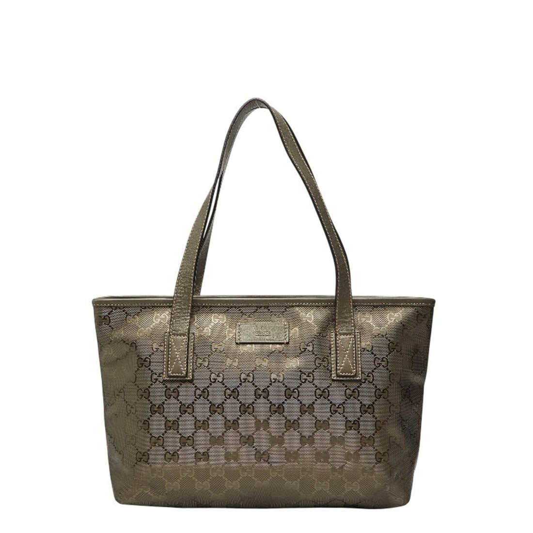 Gucci GG Imprime Handbag Tote Bag 211138 Gold Leather Women's GUCCI (1 of 12)