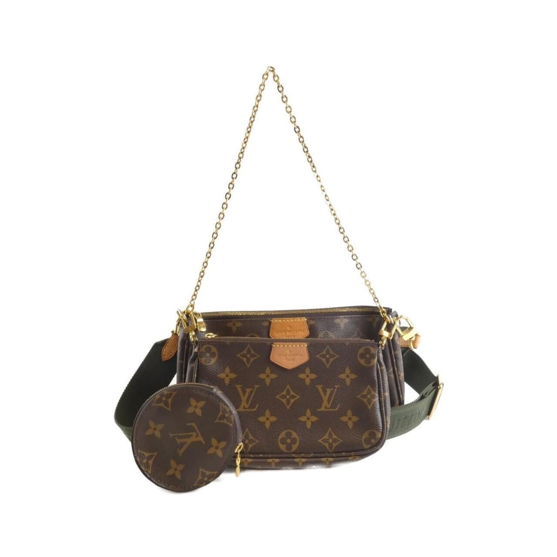 Louis Vuitton Monogram Multi Pochette Accessoires M44813 Shoulder Bag: --- Catalog ---Category: SizeSize (HxWxD): 14cm x 24cm x 4cm / 5.51'' x 9.44'' x 1.57''Category: DesignType: Pochette, Pouch, Shoulder bagColor: Khaki, MarronGender: WomenMaterial: Coated canvas Hardw