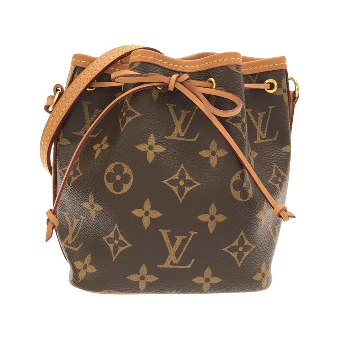 Louis Vuitton Monogram Nano Noe M41346 Shoulder Bag: --- Catalog ---Category: SizeSize (HxWxD): 15cm x 13cm x 10cm / 5.9'' x 5.11'' x 3.93''Category: DesignType: Shoulder bagColor: MarronGender: WomenMaterial: Coated canvas Hardware Color: GoldCategory: