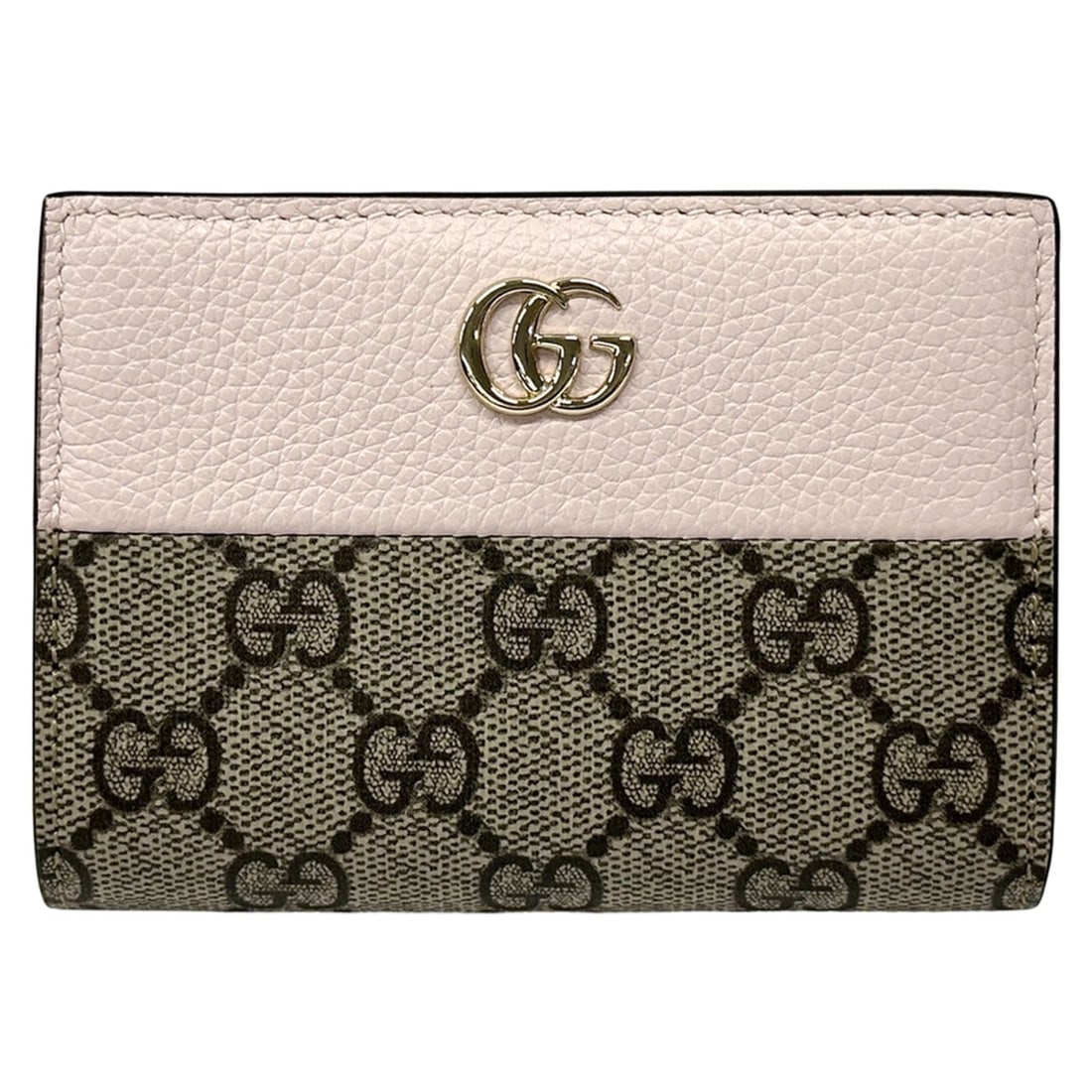 Gucci Women's GG Supreme Petit Marmont Bifold Wallet, Double G Two-Tone Small Pink and Brown, 772738: --- Catalog ---Category: SizeSize (HxWxD): 8cm x 11.5cm x 3cm / 3.14'' x 4.52'' x 1.18''Category: DesignType: Wallet (bi-fold)Color: Brown, PinkGender: WomenMaterial: GG Supreme Category: