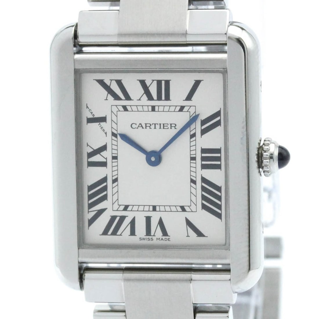 CARTIER Tank Solo SM Steel Quartz Ladies Watch W5200013 Polished: --- Catalog ---Category: SizeCase Diameter: 24mm / 0.94''Category: DesignType: WristwatchStyle: Dress/FormalGender: WomenColor (Dial): SilverMaterial (Band): Stainless steelMaterial (Case): Stainless