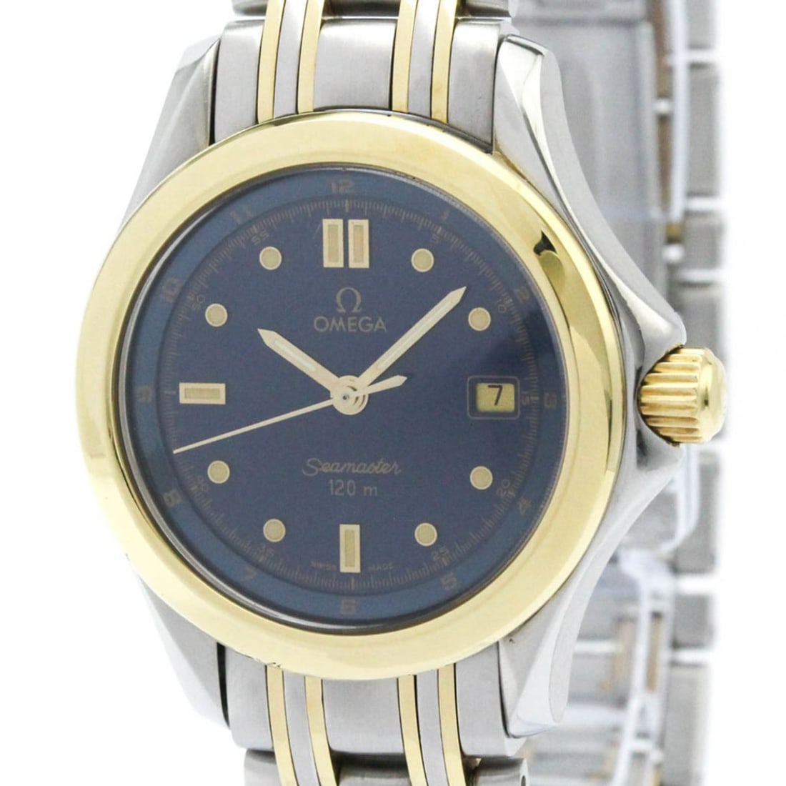 OMEGA Seamaster 120M 18K Gold Steel Ladies Watch 2371.80 Polished (1 of 14)