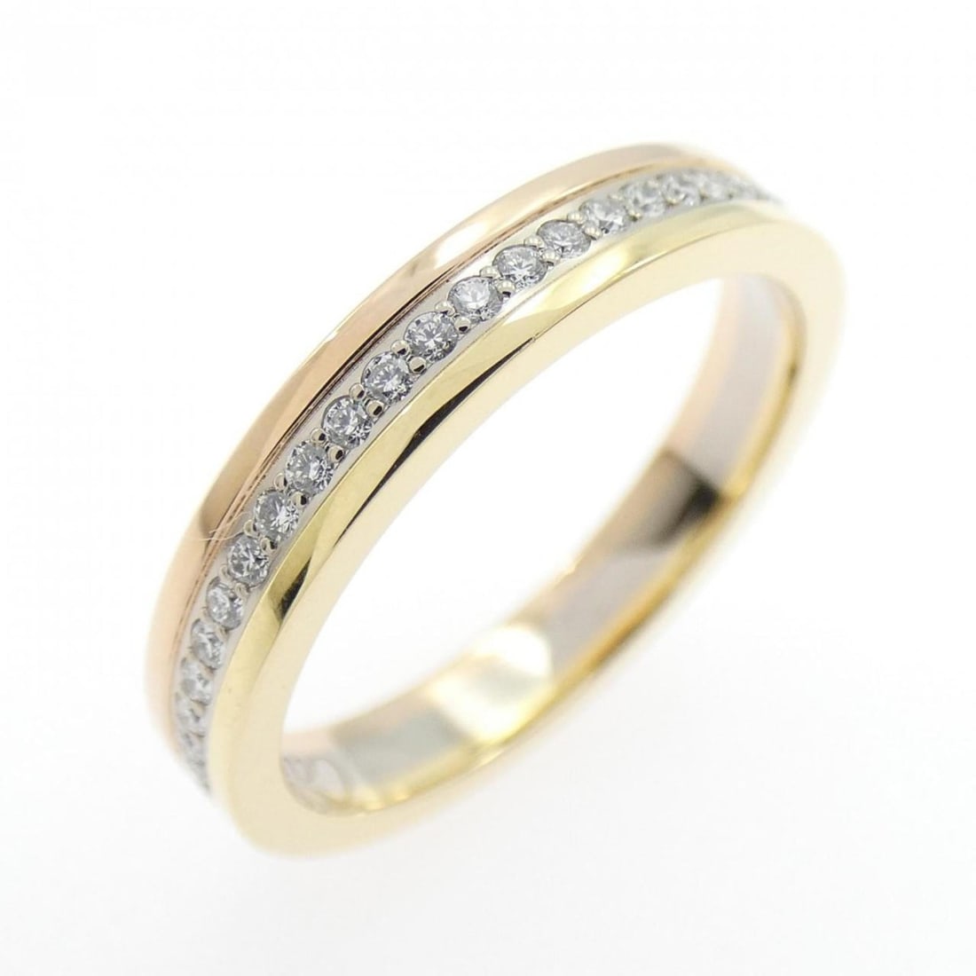 Cartier Louis Vendome Aoyama Ring: --- Catalog ---Category: SizeUS Size: 6Brand Size: 51Category: DesignType: Band ringStone: DiamondGender: WomenMaterial: Pink gold (18K), White gold (18K), Yellow gold (18K)Category: GeneralMPN: B4052