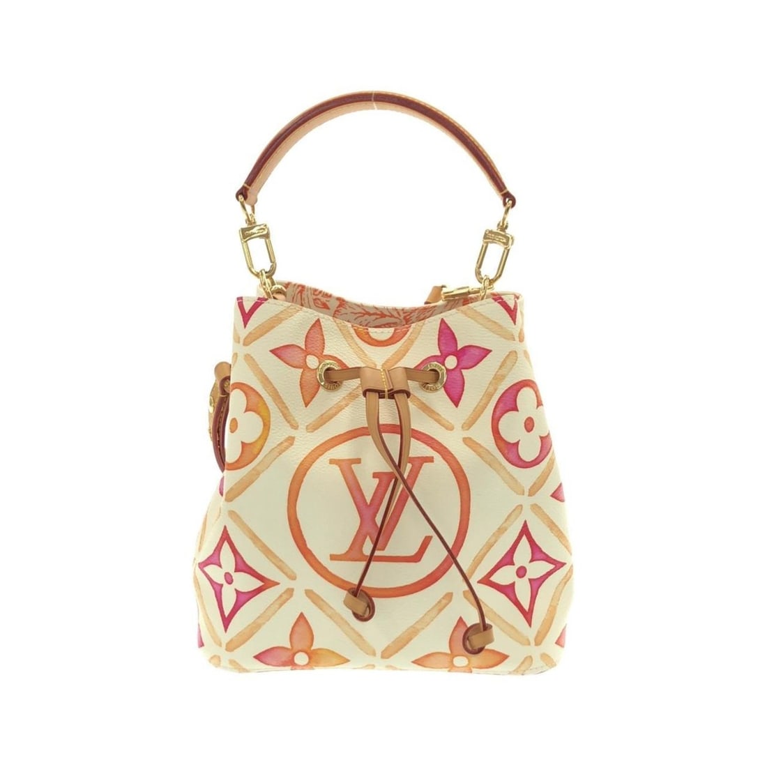 Louis Vuitton Monogram Tile (LV by the Pool) Neo Noe BB M25315 Shoulder Bag: --- Catalog ---Category: SizeSize (HxWxD): 21cm x 20cm x 13.5cm / 8.26'' x 7.87'' x 5.31''Category: DesignType: Shoulder bagColor: CorailGender: Women,MenMaterial: Coated canvas Hardware Color: