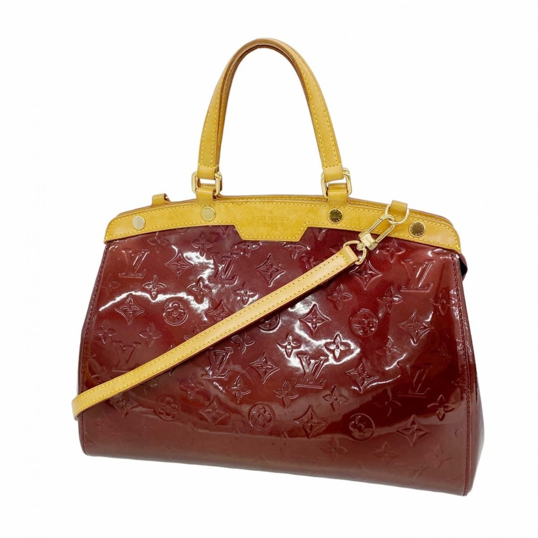 Louis Vuitton Vernis MM M91690 Rouge Fauvist 2-way handbag for women (1 of 18)