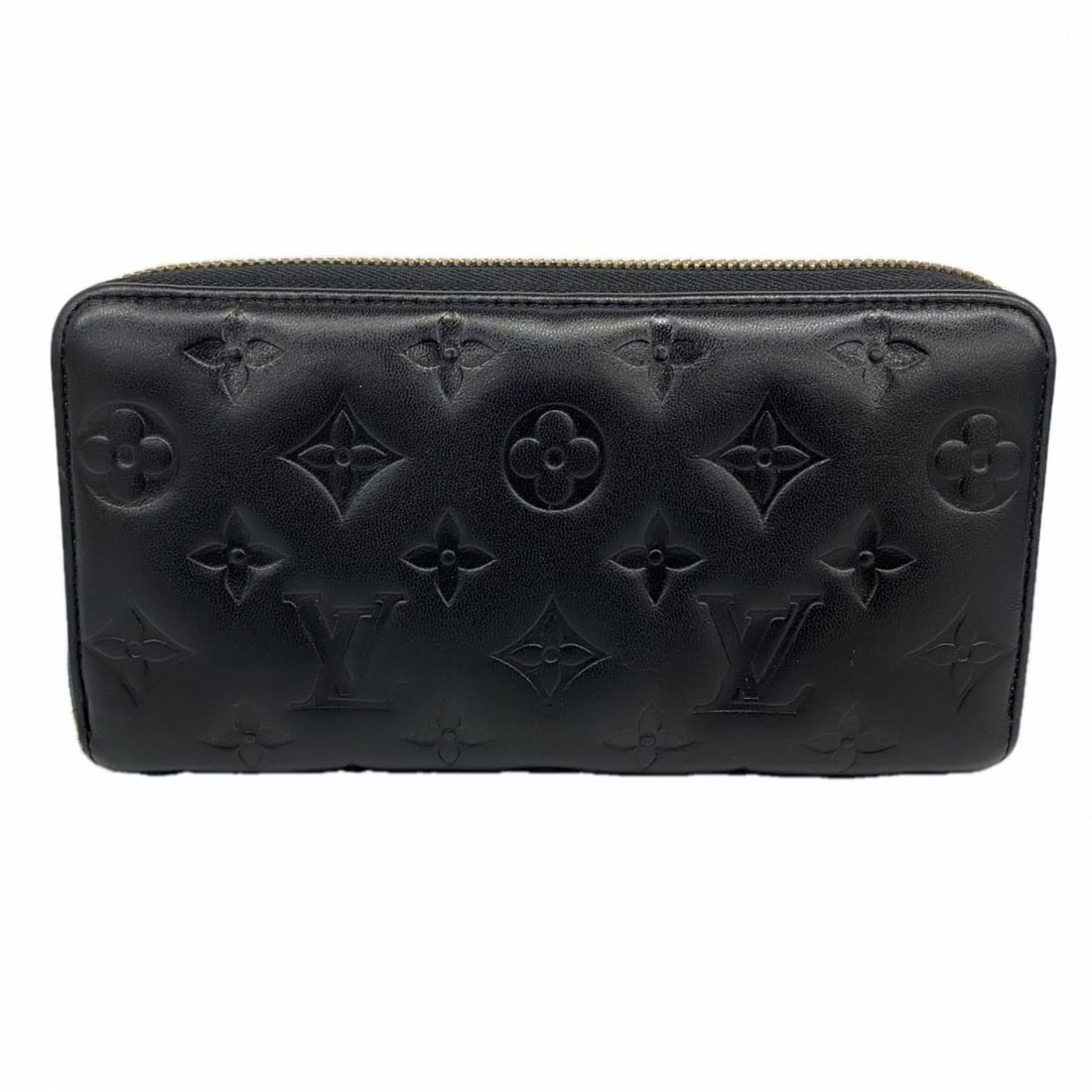 Louis Vuitton Monogram Embossed Zippy Wallet M81510 Noir Women's (1 of 14)