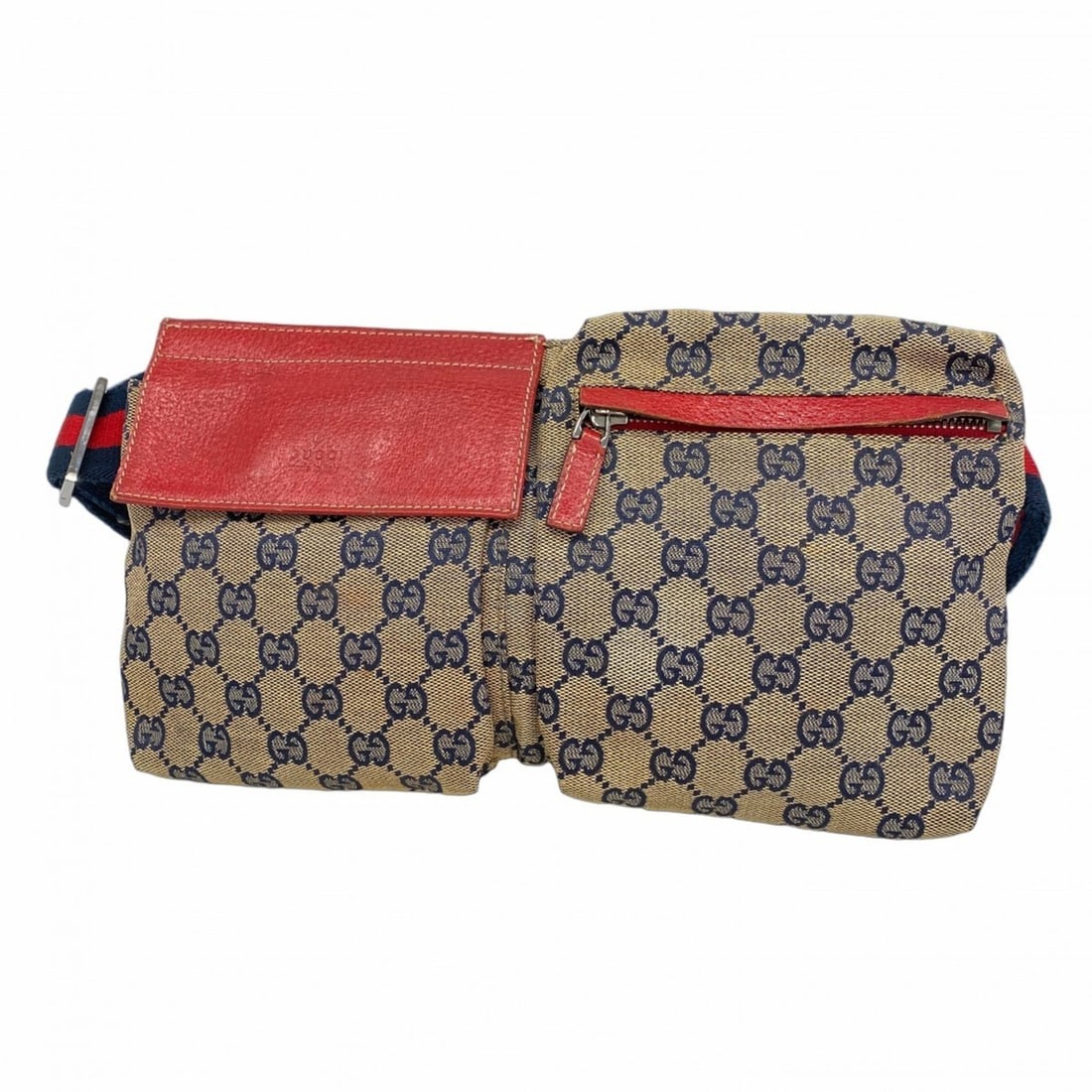 Gucci GG Canvas Waist Bag 28566, Navy, Beige, Red, Men's and Women's: --- Catalog ---Category: SizeSize (HxWxD): 16cm x 28.5cm x 1cm / 6.29'' x 11.22'' x 0.39''Category: DesignType: Fanny packColor: Beige, Navy, Red colorGender: Men,WomenMaterial: Canvas Hardware Color: