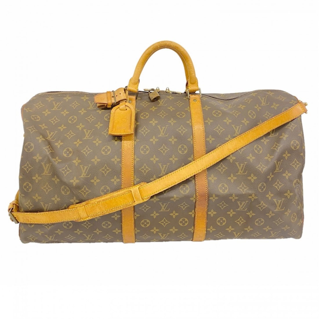 Louis Vuitton Monogram Keepall Bandouliere 60 Boston Bag M41412 Brown Men's/Women's (1 of 14)