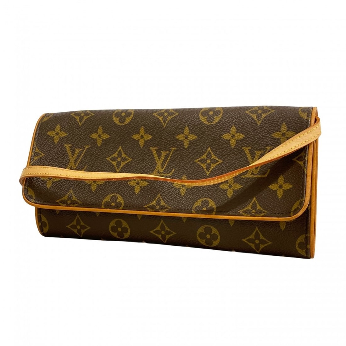 Louis Vuitton Monogram Pochette Twin Shoulder Bag GM M51852 Brown Women's (1 of 10)