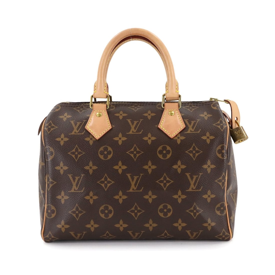 Louis Vuitton Monogram Speedy 25 Handbag, Brown, M41109, Gold Hardware: --- Catalog ---Category: SizeWeight: 370g / 13.05oz.Size (HxWxD): 19.5cm x 26cm x 15cm / 7.67'' x 10.23'' x 5.9''Handle Length: 25cm / 9.84''Category: DesignType: HandbagColor: MonogramGender: WomenMa