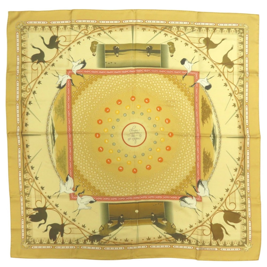 Excellent condition Hermès Carré 90 "Ichigo Ichie" Chaque Rencontre Est Unique silk scarf/muffler (1 of 11)