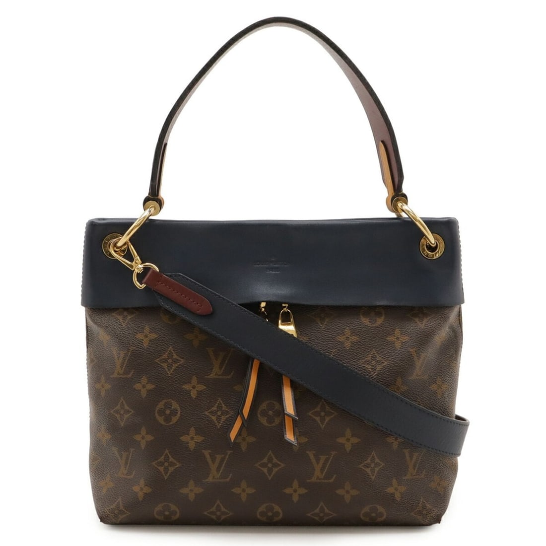 LOUIS VUITTON Monogram Tuileries Besace Handbag/Shoulder Bag Leather Marine Bordeaux M43441 (1 of 11)