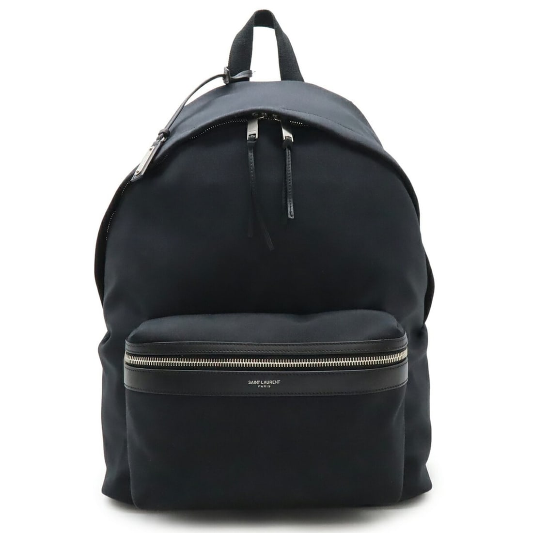 SAINT LAURENT PARIS YSL Yves Saint Laurent Backpack in Canvas and Leather, Black, 465448: --- Catalog ---Category: SizeSize (HxWxD): 42cm x 30cm x 15cm / 16.53'' x 11.81'' x 5.9''Category: DesignType: BackpackColor: BlackGender: WomenMaterial: Canvas , Leather Category: GeneralBrand: Yves
