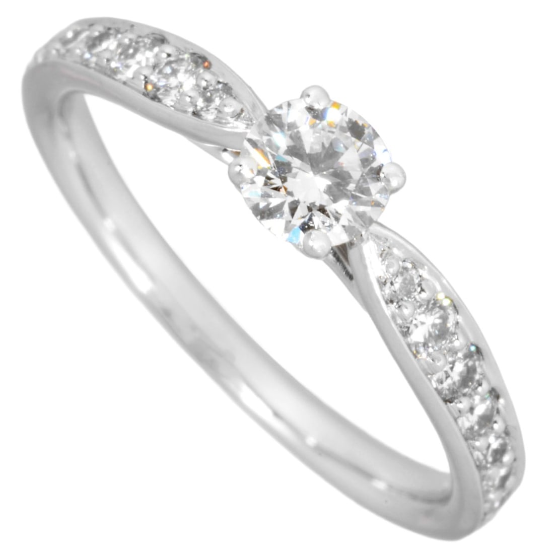 Tiffany & Co. Harmony Solitaire Ring with 0.21ct Diamond, Approximately 2.3g, Platinum 950, F VS1 (1 of 11)