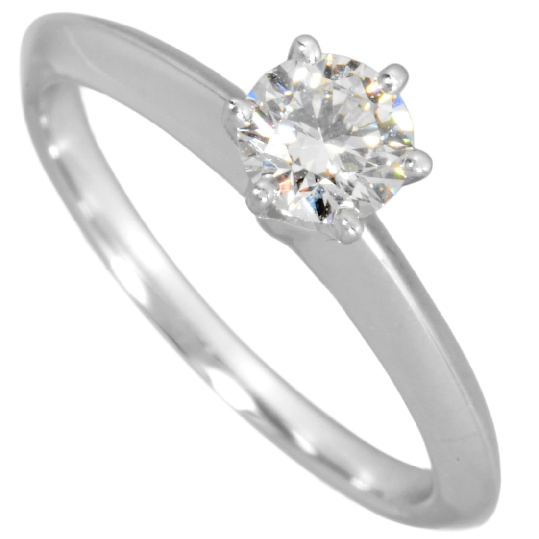 Tiffany & Co. Solitaire Ring with 0.35ct Diamond, Approximately 3.6g, Platinum, Pt950, Women's: --- Catalog ---Category: SizeWeight: 3.6g / 0.12oz.JP Size: 9US Size: 5Category: DesignType: Engagement ringMetal: PlatinumStone: DiamondGender: WomenMetal Purity: Platinum950Weight (ct.): 0.35Categor