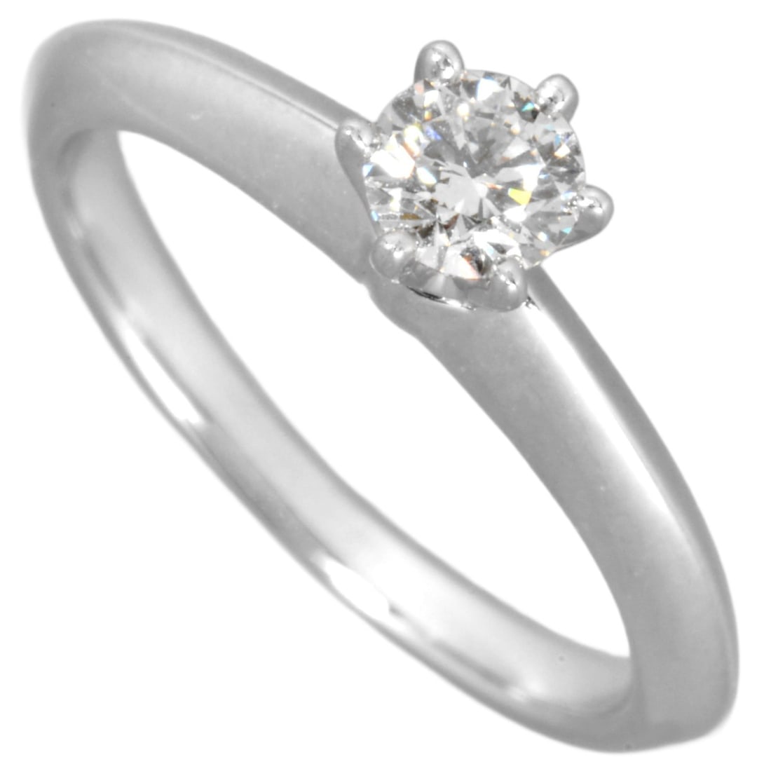 Tiffany & Co. Solitaire Ring with 0.21ct Diamond, Approximately 3.6g, Platinum, Pt950, F VS1 3EX, (1 of 10)