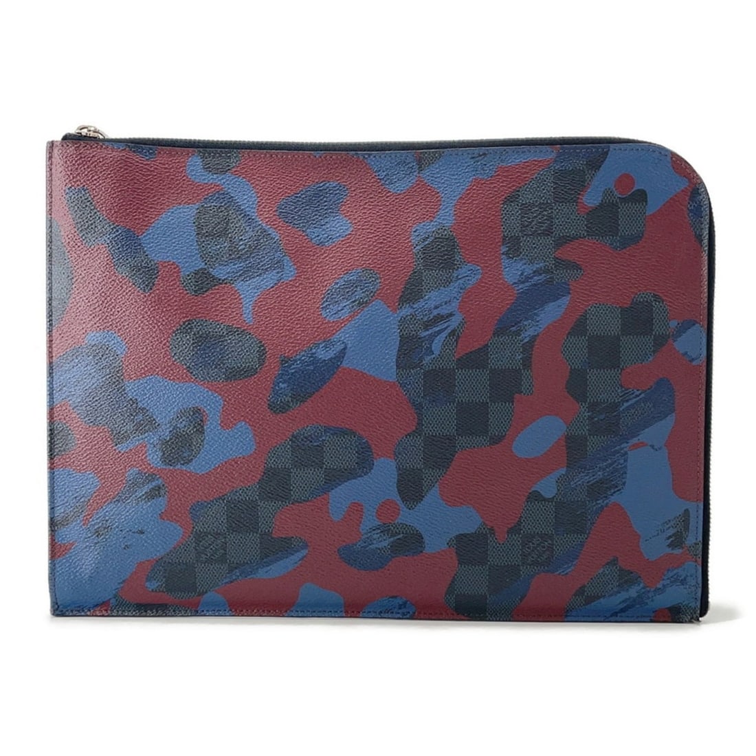 Louis Vuitton Damier Cobalt Pochette Jour Clutch Bag GM N63292 Camouflage Black: --- Catalog ---Category: SizeSize (HxWxD): 25cm x 33.5cm x 1cm / 9.84'' x 13.18'' x 0.39''Category: DesignType: Clutch bag, PochetteColor: Blue, Bordeaux, Damier Cobalt, NoirGender: MenMaterial: Damie
