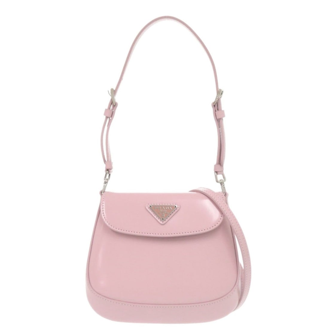 Unused Prada SPAZZOLATO 1BH188 Triangle Logo Leather Pink 2-Way Shoulder Bag 0374PRADA: --- Catalog ---Category: SizeSize (HxWxD): 14.5cm x 17cm x 3cm / 5.7'' x 6.69'' x 1.18''Strap Length: 110cm - 120cm / 43.3'' - 47.24''Handle Length: 42cm - 52cm / 16.53'' - 20.47''Category: DesignType