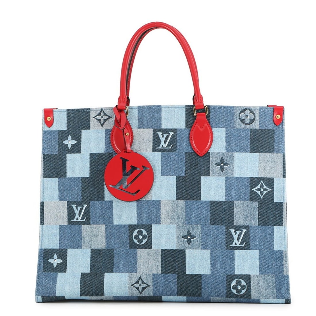 Louis Vuitton Monogram Denim On the Go Tote Bag GM M44992 LOUIS VUITTON 2-way shoulder bag (1 of 18)