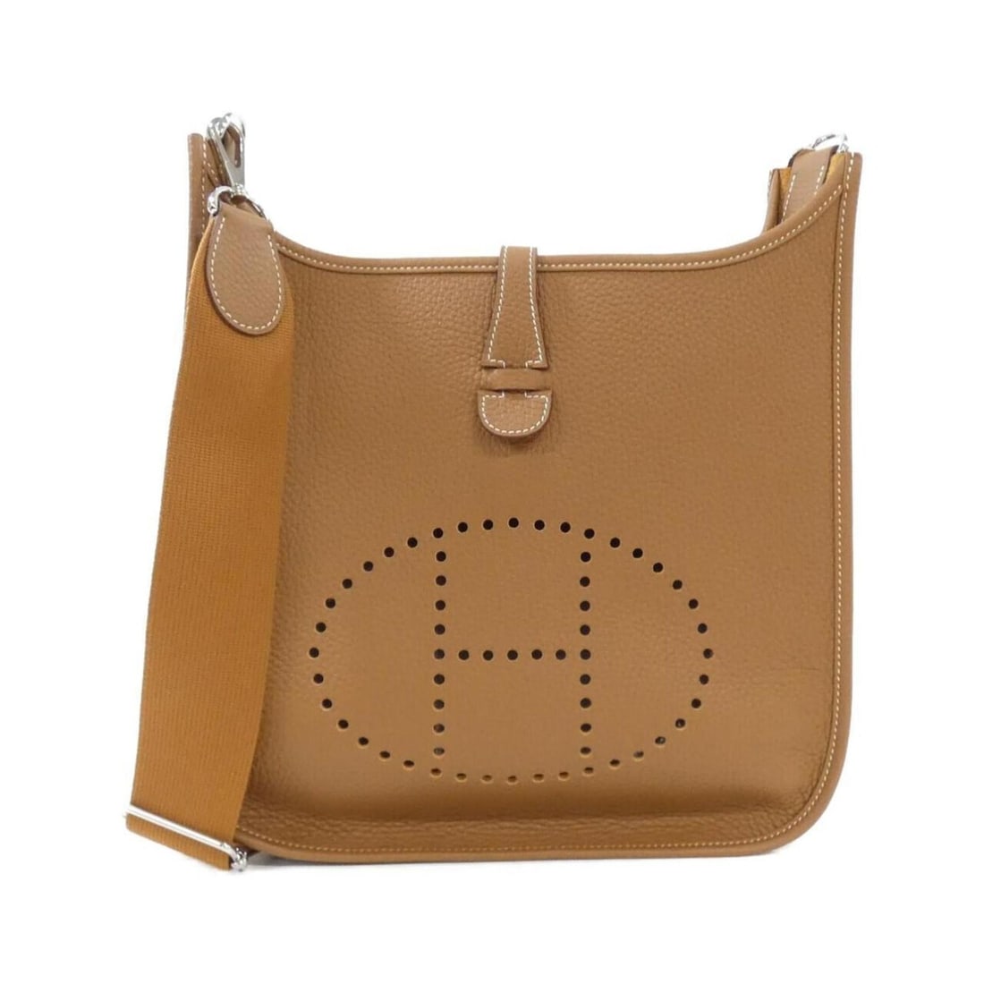 Hermes Hermès Evelyn 3 PM 056277CK Shoulder Bag: --- Catalog ---Category: SizeSize (HxWxD): 29cm x 28cm x 8cm / 11.41'' x 11.02'' x 3.14''Category: DesignType: Shoulder bagColor: GoldGender: Men,WomenMaterial: Taurillon clemence leather Hardware