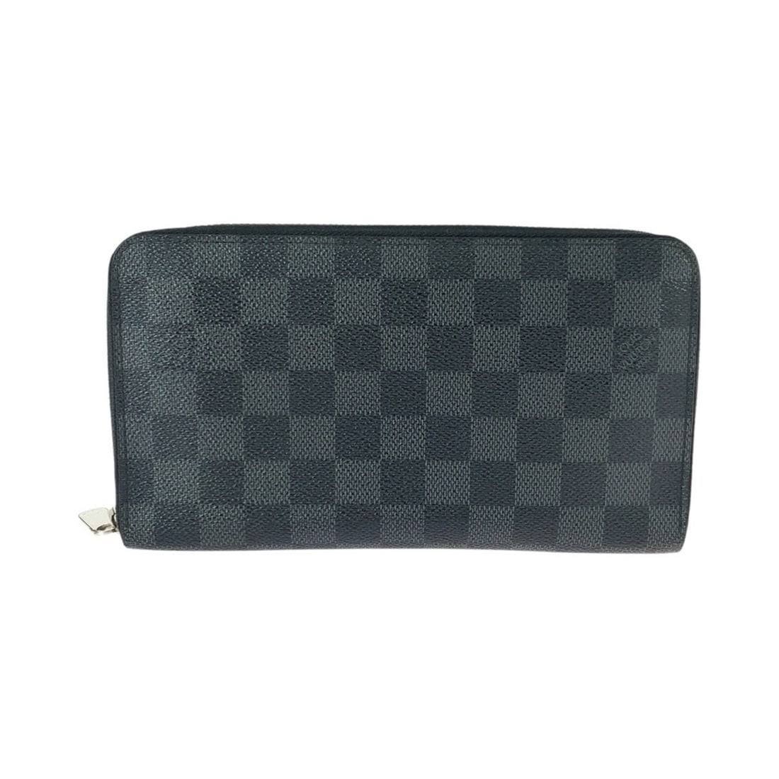 LOUIS VUITTON Damier Graphite Zippy Organizer Wallet, Black with Silver Hardware, N63077, Men's, (1 of 10)