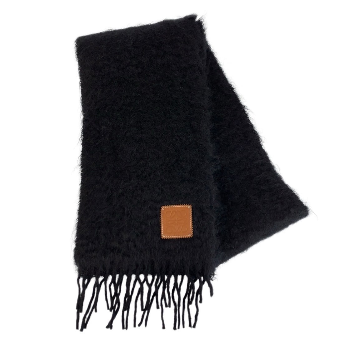 LOEWE Anagram Black/Brown Wool/Mohair Scarf/Stole for Women (1 of 10)
