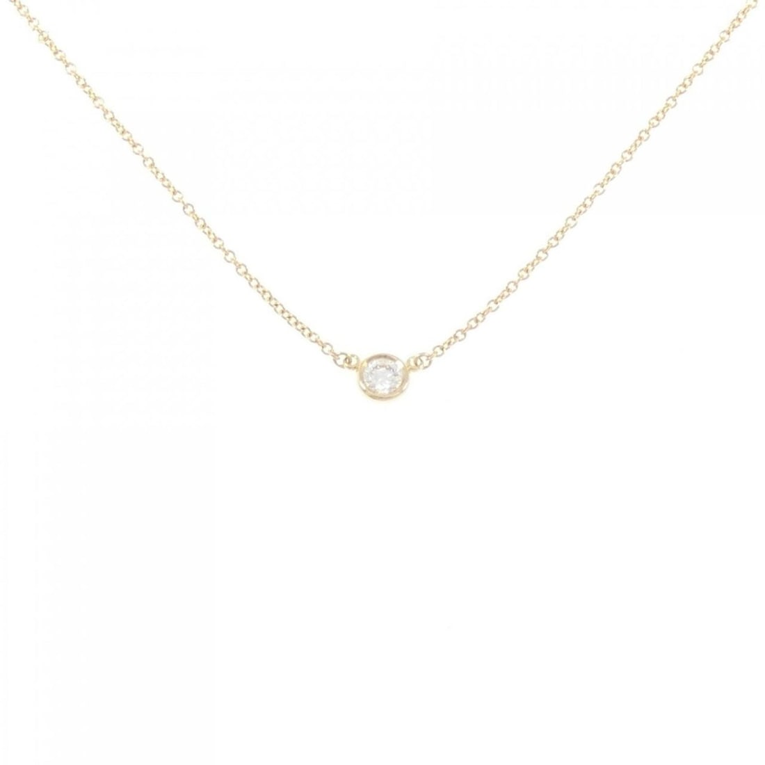 Tiffany By the Yard Necklace 0.18CT G VVS1 EXT: --- Catalog ---Category: SizePendant Size: 4.7mm / 0.18''Neck Circumference: 41 cm / 16.14''Category: DesignGender: WomenMaterial: Yellow gold (18K)Necklace Type: NecklaceCategory: GeneralBrand: Tiffa