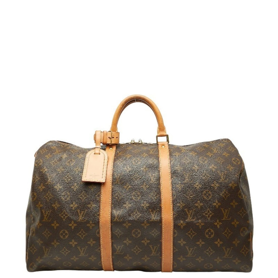 Louis Vuitton Monogram Keepall 50 Boston Bag M41426 Brown Leather Women's LOUIS VUITTON: --- Catalog ---Category: SizeHandle Drop: 9.00cm / 3.54''Size (HxWxD): 28cm x 50cm x 18cm / 11.02'' x 19.68'' x 7.08''Category: DesignType: Boston bagColor: BrownGender: WomenClosure: ZipperMaterial: