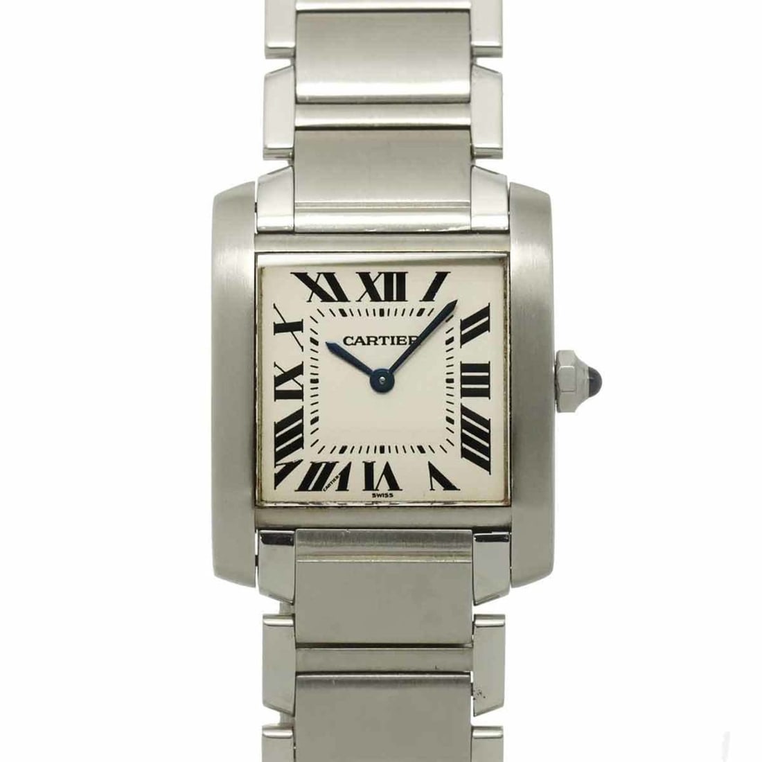 Cartier Tank Française MM W51003Q3 Boys' Ivory Quartz Watch: --- Catalog ---Category: SizeWrist Size: 16.5cm / 6.49''Case Diameter: 25mm / 0.98''Category: DesignType: WristwatchGender: BoysColor (Dial): IvoryMaterial (Band): Stainless steelMaterial (Case): Stai