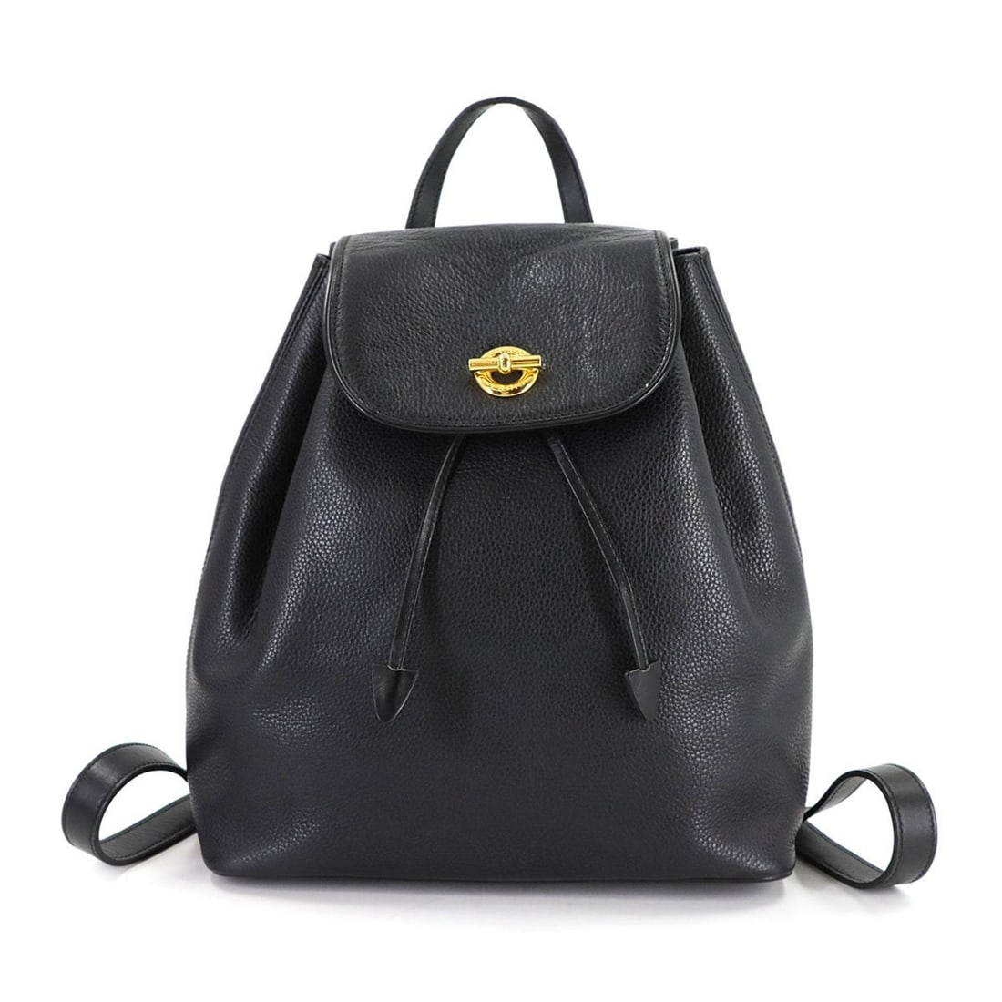 Celine Backpack in Black Leather with Gold Hardware: --- Catalog ---Category: SizeSize (HxWxD): 28cm x 25cm x 12cm / 11.02'' x 9.84'' x 4.72''Category: DesignType: BackpackColor: BlackGender: WomenMaterial: Leather Category: GeneralBrand: Celine--- Item