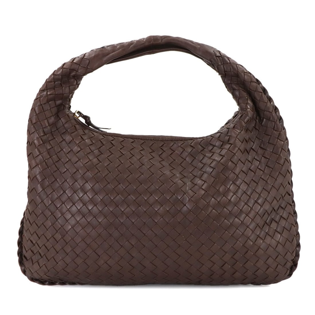 Bottega Veneta Intrecciato Medium Hobo Shoulder Bag in Brown Leather (115653) (1 of 9)