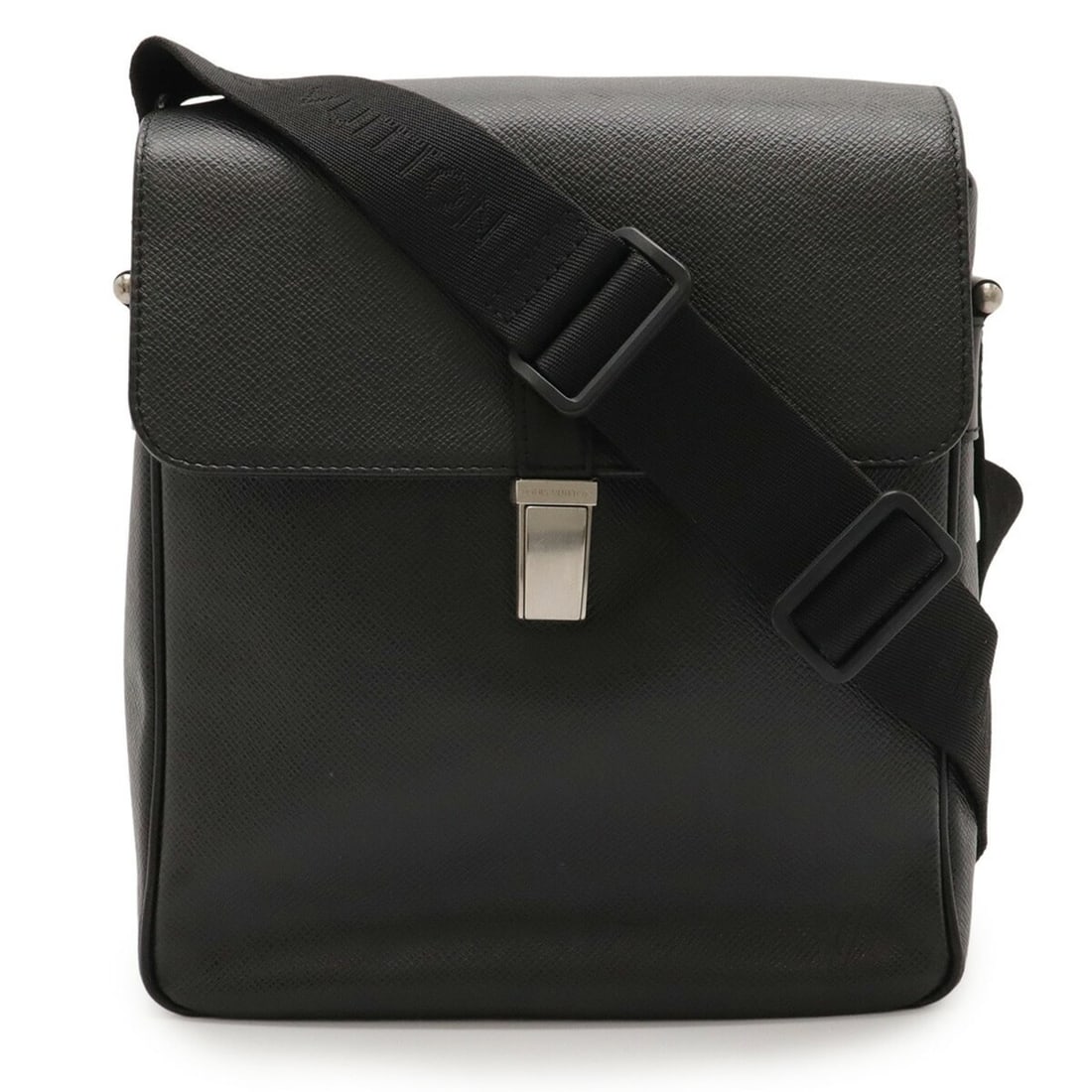 LOUIS VUITTON Taiga Yaranga Shoulder Bag in Black Leather Ardoise M30822 (1 of 10)