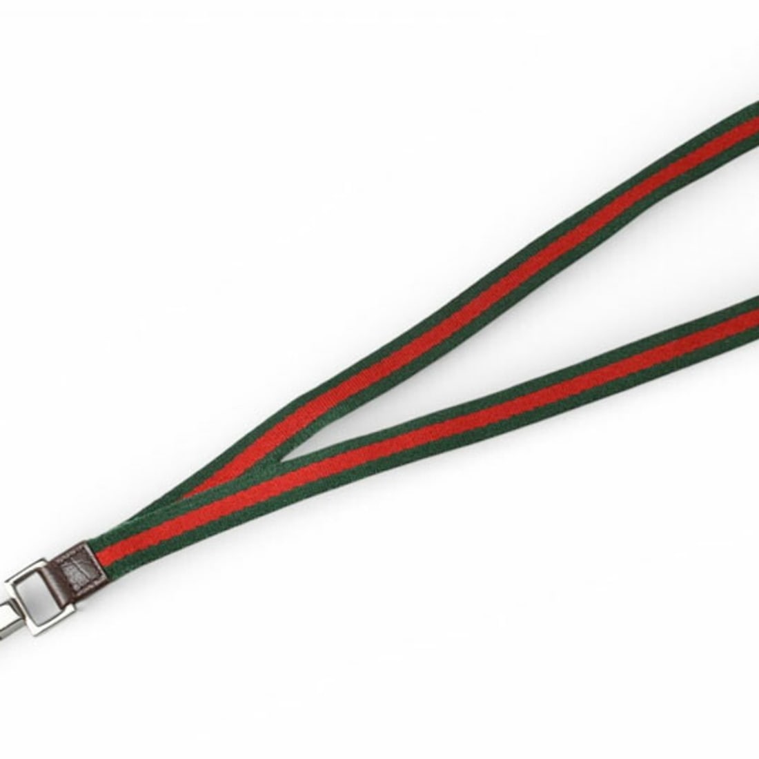 Gucci neck strap with webbing line in green and red (1 of 11)