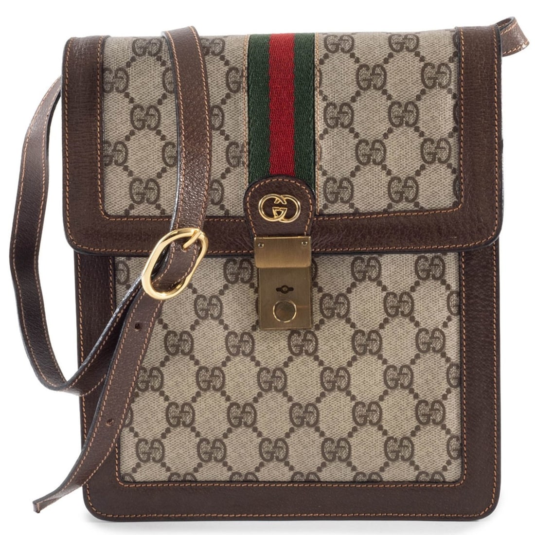 Gucci Women's Sherry Line Shoulder Bag in Perfume GG Supreme Leather Beige: --- Catalog ---Category: SizeSize (HxWxD): 23cm x 20cm x 5cm / 9.05'' x 7.87'' x 1.96''Category: DesignType: Shoulder bagColor: Beige, BrownGender: WomenMaterial: GG Supreme , Leather Category: Genera