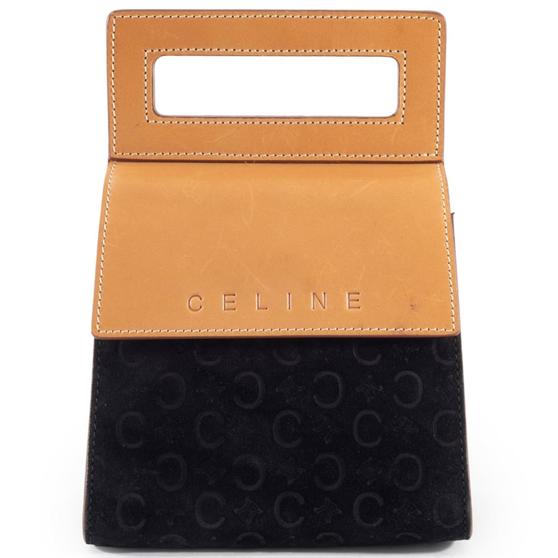 Celine Women's C Macadam Mini Handbag MC00/1 in Suede and Leather, Black Brown: --- Catalog ---Category: SizeSize (HxWxD): 15cm x 16cm x 7cm / 5.9'' x 6.29'' x 2.75''Category: DesignType: HandbagColor: Black, BrownGender: WomenMaterial: Suede , Leather Category: GeneralBrand: Cel