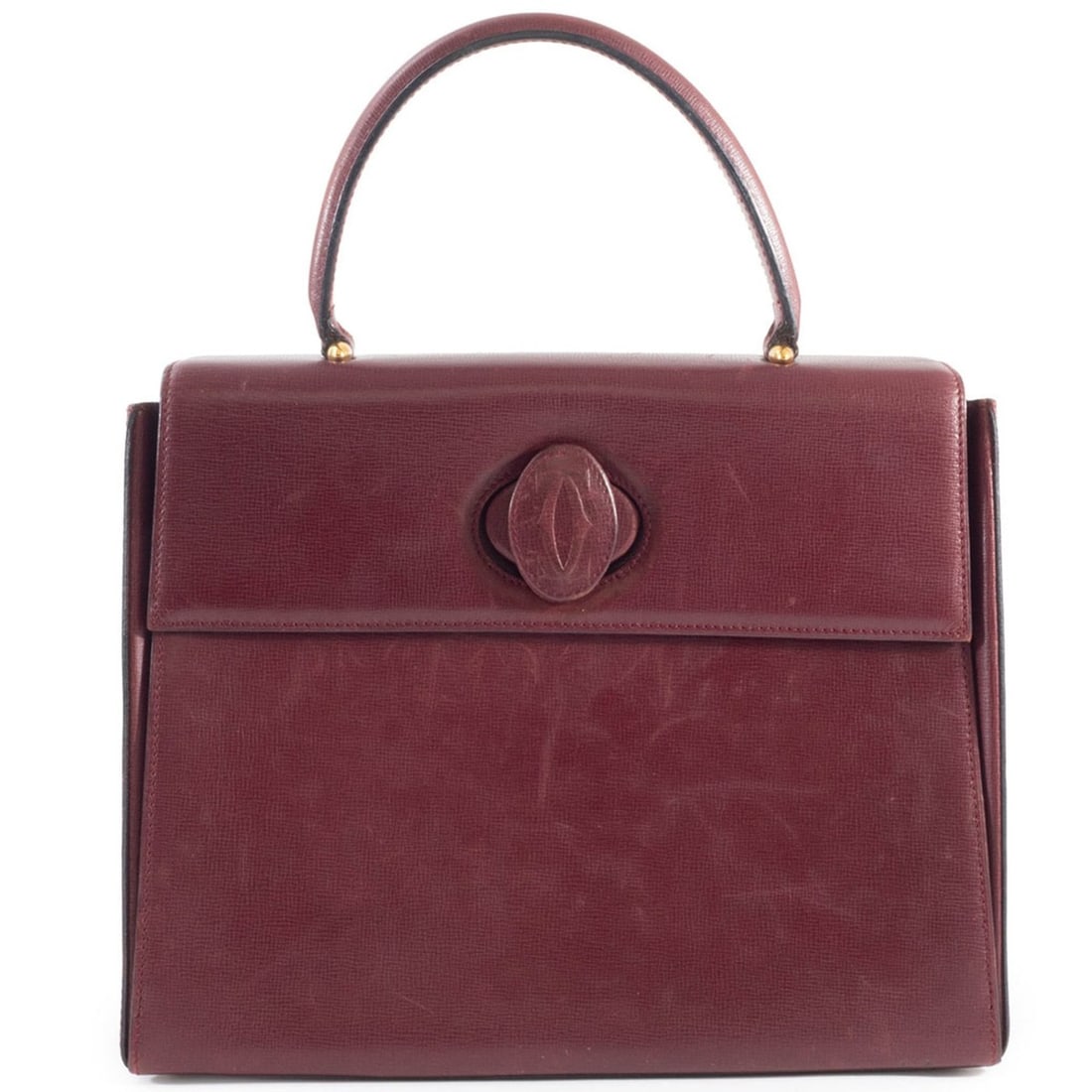 Cartier Must Line Handbag, Calf Leather, Bordeaux, Women's, (1 of 19)