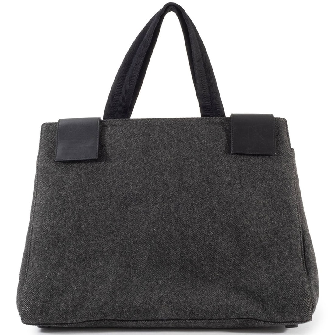 Prada Felt Handbag, Wool/Leather, Gray, Women's, Two-Compartment, PRADA (1 of 20)
