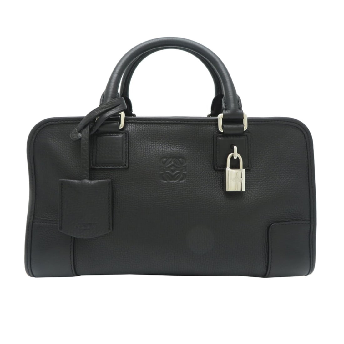 Loewe Amazona 28 Women's Boston Bag in Black Leather: --- Catalog ---Category: SizeSize (HxWxD): 17cm x 29cm x 13cm / 6.69'' x 11.41'' x 5.11''Category: DesignType: Boston bagColor: BlackGender: WomenMaterial: Leather Category: GeneralBrand: Loewe---