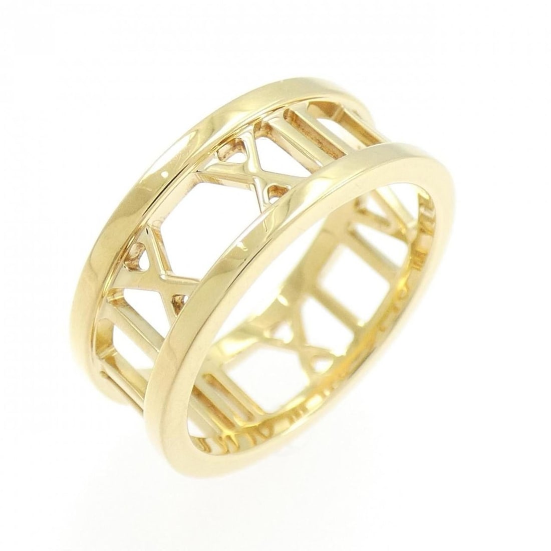 Tiffany Atlas Open Ring: --- Catalog ---Category: SizeJP Size: 9US Size: 5Category: DesignColor: Yellow goldGender: WomenMaterial: Yellow goldCategory: GeneralBrand: Tiffany--- Item List ---Section: ConditionRanking: Rank A